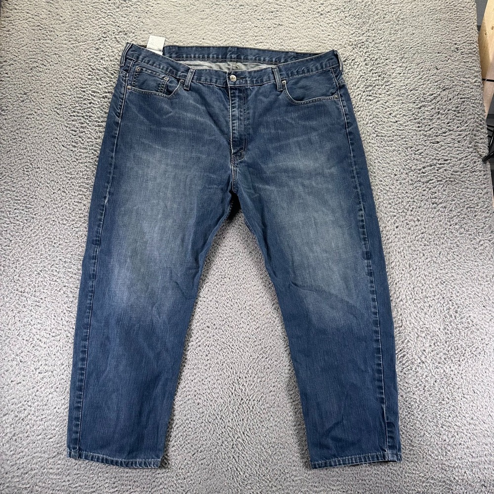 Levi's 569 Jeans Men's 42x27 Blue Cotton Denim‎ Straight Faded Travel Workwear